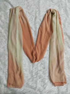 Peach And Cream Dupatta