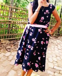 Floral A-line Dress