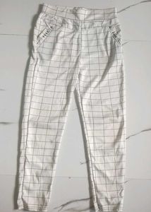 Grid Print Joggers