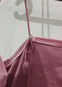 Pink Velvet Cami Top