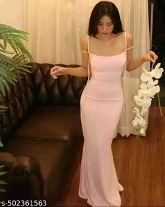 Elegant Pink Maxi Slip Dress