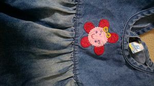 Denim Blue Frock For Girls Kid