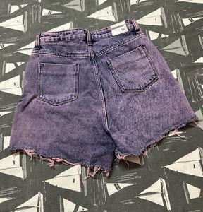 Acid Wash Denim Shorts