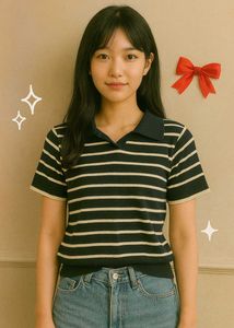 Cute Striped/Ruched Top
