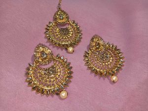 Chandbali Pearl Drop Earrings