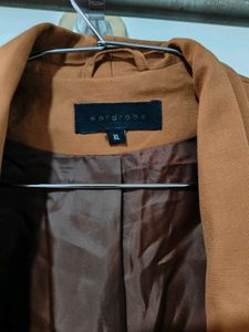 Chic Brown Open Front Blazer