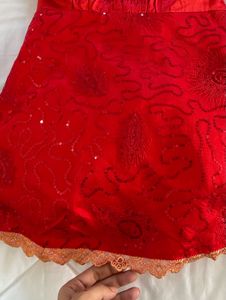 Red Lace Peplum Valentine Party Top