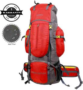 80L Travel Backpack for Outdoor Sport Camp Hiking Trekking Bag C (Red) Rucksack  - 80 L