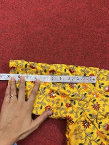 Yellow Embroidered Blouse