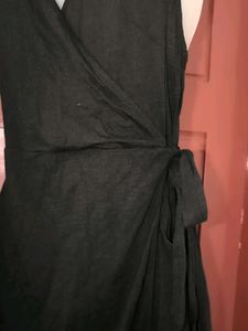 H&amp;M Modal-blend Black wrap dress