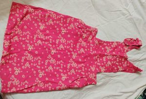 A Cute Pink Dungaree Dress