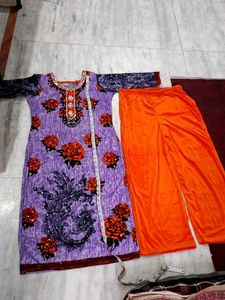 Beautiful 😍 Winter Wear Velvet Kurta Pant