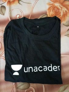 Unacademy Black Printed T-Shirt