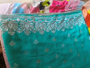Georgette Saree with stitched blouse 38