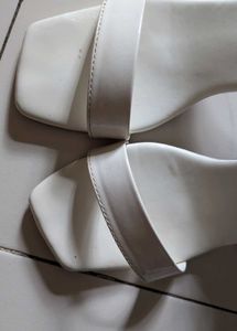 White Heeled Sandals
