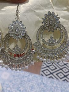 Silver Earrings With Tika