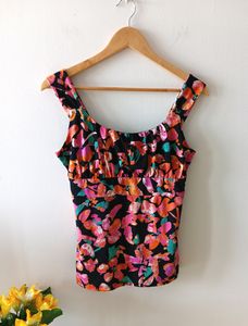 Pretty Ann Taylor Floral Print Top