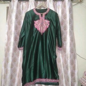 Art Silk Green Pakistani Suit