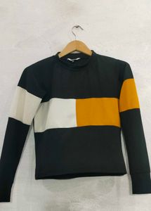 Color Block Long Sleeve Top