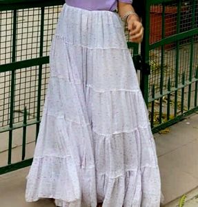Lavender Top💜 With Beautiful Skirt🌸
