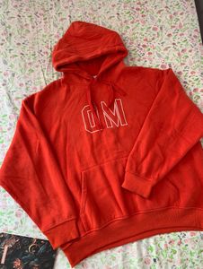 Orange Hoodie with DM Print