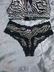 Zebra Print Lingerie Set