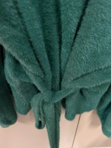 Emerald Green Fuzzy Wrap Top