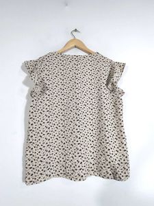 Cream Printed Top (Women's)