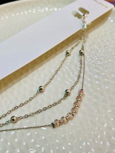 Silver Beaded Layered Bracelet