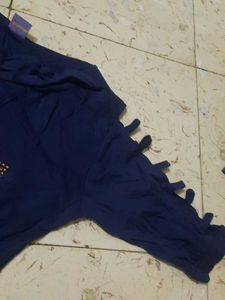 Fendi Style Navy Blue Top