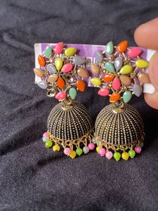 Colorful Jhumka Earrings