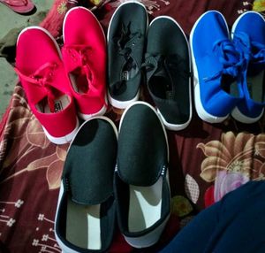 Colorful Canvas Sneakers - Size 6 Combo 4 loot