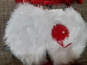 Red and White Furry Accessory