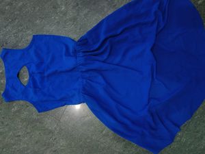 Bright Blue( high Front Low Back Dress)