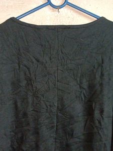 SHEIN Oversized Summer Mesh Long Top Black