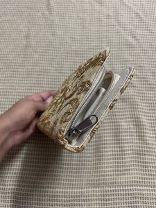 Embroidered Gold Clutch