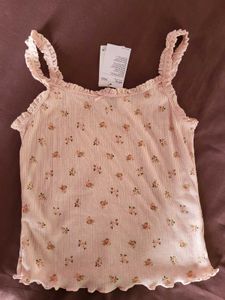 H&M Lace Trimmed Crop Top/ SIZE-M