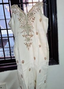 Elegant Embroidered Kurta Sharara Duppta Set