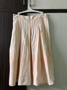 Pink And White Skirt