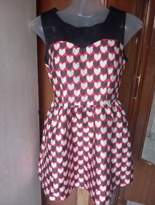 Heart Print Skater Dress