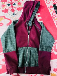 Maroon &amp; Grey Hoodie
