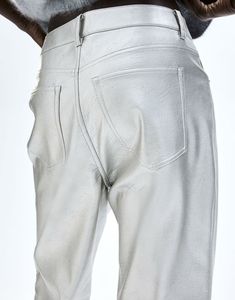 H&amp;M Silver Coated Trouser