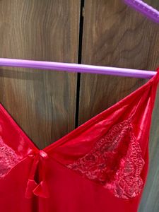 Red Lace Cami Slip Dress