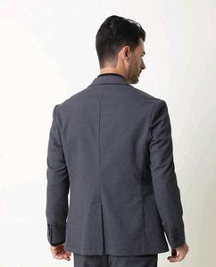 Rare Rabbit Men's Grey Patterned Blazer, L Size