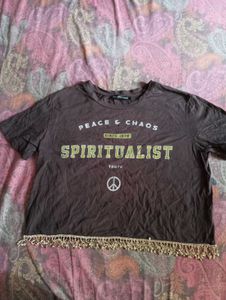 Jewel Embellished Crop Tee
