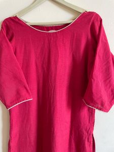 Red Cotton Kurta
