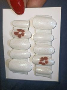 Basic White Sparkling 🤍Press-On Nail Set
