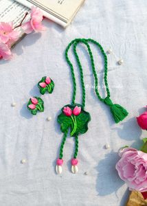 Handmade Lotus Jewellery Set