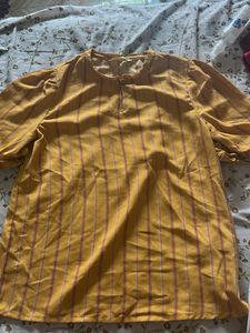 Striped Puff Sleeve Top