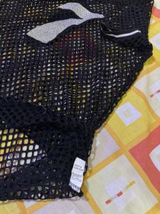 Mesh Jersey Dress with Rhinestone 7